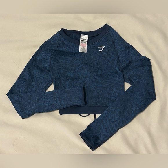 Gymshark Adapt Animal Seamless Lace Up Back Top - S - Picture 2 of 6